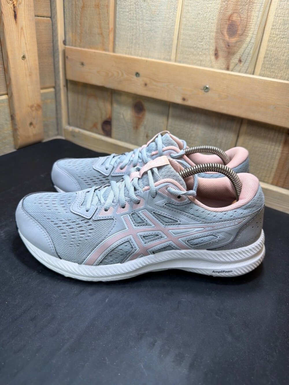 ASICS Gel-Contend 8 Womens 9 Grey Pink Running Shoes Sneakers 1012B320 - Picture 4 of 8